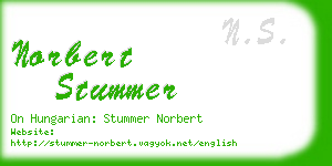 norbert stummer business card